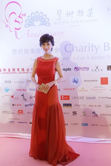 赵雅芝领衔慈善晚宴 红裙惊艳压群芳
