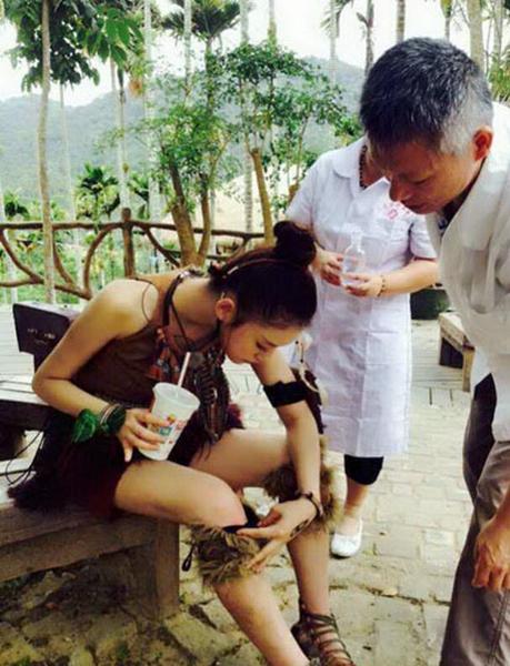 林允被爆录《全员加速中》摔伤 网友赞妹子够拼