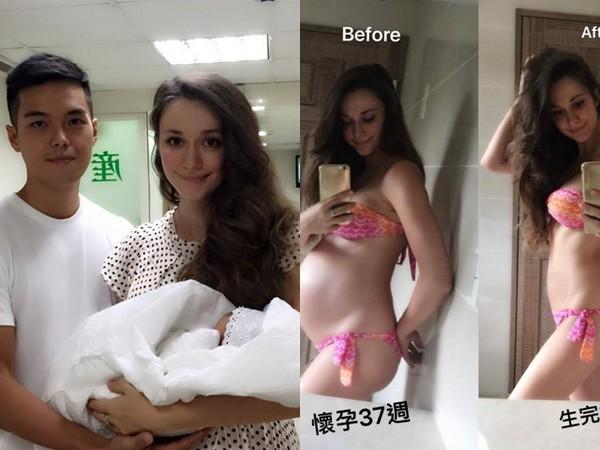 混血名模生娃不满1个月瘦回从前 小腹平坦如初