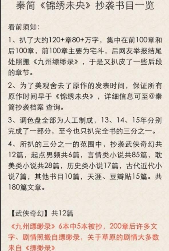 《锦绣未央》原著涉嫌抄袭 11位编剧联合维权